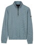 Baileys Sweat Half Zip Stripe Structure Jacquard Trui Sky Blue
