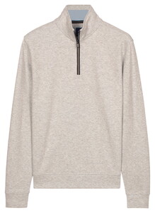 Baileys Sweat Half Zip Subtle Faux-Uni Pullover Soft Grey