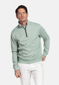Baileys Sweat Half Zip Subtle Faux Uni Two-Tone Trui Misty Green