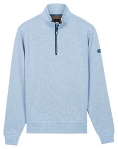 Baileys Sweat Half Zip Subtle Faux Uni Two-Tone Trui Sky Blue