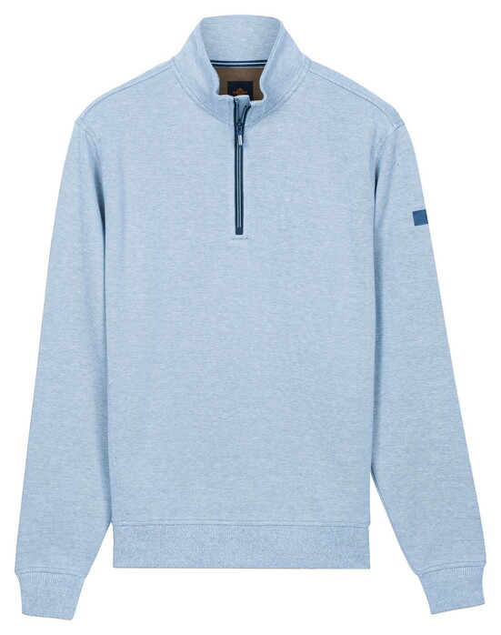 Baileys Sweat Half Zip Subtle Faux Uni Two-Tone Trui Sky Blue