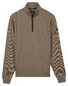 Baileys Sweat Half Zip Subtle Faux Uni Two-Tone Trui Taupe