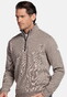 Baileys Sweat Half Zip Subtle Faux Uni Two-Tone Trui Taupe