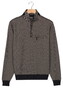 Baileys Sweat Half Zip Two Tone Jacquard Doubleface Interlock Pullover Kitt