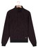 Baileys Sweat Half Zip Two-Tone Jacquard Doubleface Interlock Trui Deep Mauve