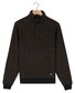 Baileys Sweat Half Zip Two-Tone Jacquard Doubleface Interlock Trui Donker Camel