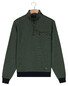 Baileys Sweat Half Zip Two Tone Jacquard Doubleface Interlock Trui Donker Groen