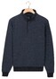 Baileys Sweat Half Zip Two-Tone Jacquard Doubleface Interlock Trui Navy
