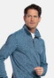Baileys Sweat Half Zip Yarn Dyed Allover Pinstripe Interlock Trui Indigo Blauw