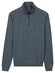 Baileys Sweat Half Zip Yarn Dyed Allover Pinstripe Interlock Trui Indigo Blauw