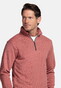 Baileys Sweat Half Zip Yarn Dyed Allover Pinstripe Interlock Trui Terra