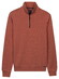 Baileys Sweat Half Zip Yarn Dyed Allover Pinstripe Interlock Trui Terra