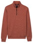 Baileys Sweat Half Zip Yarn Dyed Allover Pinstripe Interlock Trui Terra
