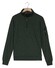 Baileys Sweat Half Zip Yarn Dyed Pinstripe Interlock Sleeve Zip Pocket Trui Dark Forest