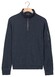 Baileys Sweat Half Zip Yarn Dyed Pinstripe Interlock Sleeve Zip Pocket Trui Navy