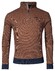 Baileys Sweat Halfzip 2-Tone Jacquard Trui Donker Goud