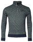 Baileys Sweat Halfzip 2-Tone Jacquard Trui Misty Green