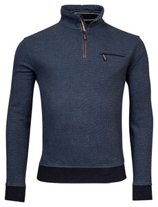 Baileys Sweat Halfzip 2-Tone Jacquard Trui Raf Blue