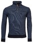 Baileys Sweat Halfzip 2-Tone Jacquard Trui Raf Blue
