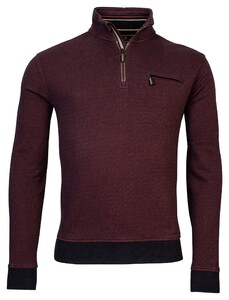 Baileys Sweat Halfzip 2-Tone Jacquard Trui Stone Red