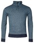 Baileys Sweat Halfzip Jacquard Doubleface Interlock Trui Adriatic Blue
