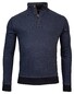 Baileys Sweat Halfzip Jacquard Doubleface Interlock Trui Denim Blue