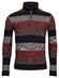 Baileys Sweat Halfzip Jacquard Piqué Yarn Dyed Stripe Pullover Dark Terra
