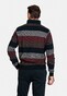 Baileys Sweat Halfzip Jacquard Piqué Yarn Dyed Stripe Trui Dark Terra