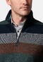 Baileys Sweat Halfzip Jacquard Piqué Yarn Dyed Stripe Trui Misty Green