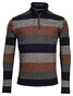 Baileys Sweat Halfzip Jacquard Piqué Yarn Dyed Stripe Trui Misty Green