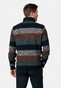 Baileys Sweat Halfzip Jacquard Piqué Yarn Dyed Stripe Trui Misty Green