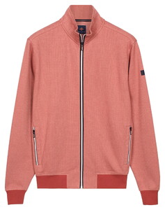 Baileys Sweat Texture Zip Yarn Dyed Jacquard Interlock Vest Dusty Rose