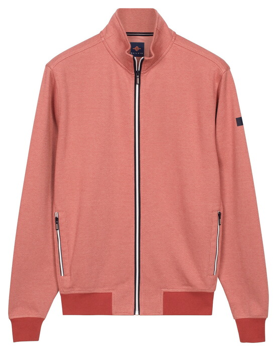 Baileys Sweat Texture Zip Yarn Dyed Jacquard Interlock Vest Dusty Rose