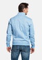 Baileys Sweat Texture Zip Yarn Dyed Jacquard Interlock Vest Riviera Blue
