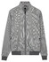 Baileys Sweat Texture Zip Yarn Dyed Jacquard Interlock Vest Soft Grey