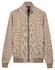 Baileys Sweat Texture Zip Yarn Dyed Jacquard Interlock Vest Zand