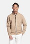 Baileys Sweat Zip Texture Jacquard Doubleface Cardigan Sand