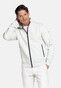Baileys Sweat Zip Texture Jacquard Doubleface Vest Soft Grey
