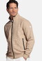Baileys Sweat Zip Texture Jacquard Doubleface Vest Zand
