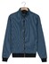 Baileys Sweat Zip Two-Tone Jacquard Doubleface Interlock Cardigan Dark Denim Blue