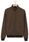 Baileys Sweat Zip Two-Tone Jacquard Doubleface Interlock Vest Coffee Brown
