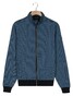 Baileys Sweat Zip Two-Tone Jacquard Doubleface Interlock Vest Dark Denim Blue