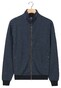 Baileys Sweat Zip Two-Tone Jacquard Doubleface Interlock Vest Navy