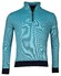 Baileys Sweater Half Zip 2-Tone Oxford Doubleface Jacquard Interlock Trui Dark Aqua