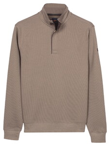 Baileys Sweatshirt Half Zip 2-Tone Jacquard Sueded Doubleface Interlock Trui Ash Grey