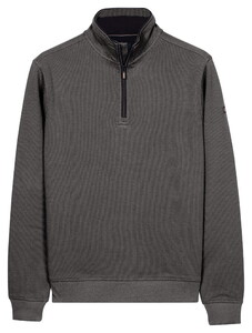 Baileys Sweatshirt Half Zip 2-Tone Jacquard Sueded Doubleface Interlock Trui Iron Grey