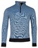 Baileys Sweatshirt Half Zip 2-Tone Oxford Doubleface Jacquard Interlock Trui Cobalt