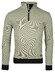 Baileys Sweatshirt Half Zip 2-Tone Oxford Doubleface Jacquard Interlock Trui Olijf Groen