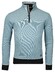 Baileys Sweatshirt Half Zip 2-Tone Oxford Doubleface Jacquard Interlock Trui Steel Blue