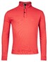 Baileys Sweatshirt Half Zip Buttons Fine Piqué Trui Coral